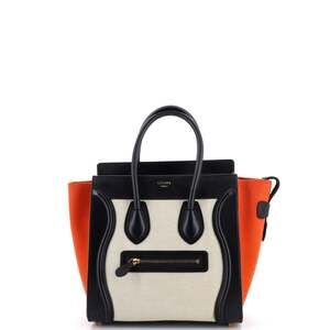Celine Tricolor Luggage Bag Canvas And #187020C89B